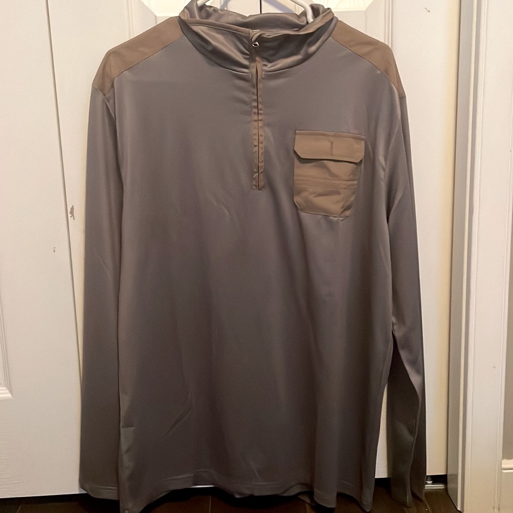NWOT Army shiny green long sleeve - Picture 3 of 4
